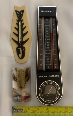 Vntg 1960’s Thermometers. Springfield Barometer Maui Souvenir Montana Indian. • $21.50