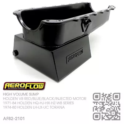 Aeroflow 6.5l High Volume Sump V8 253-308 Red Motor [holden Lh-lx-uc Torana] • $288.86