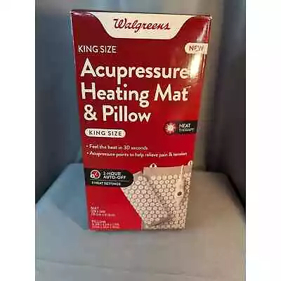 Walgreens King Size Acupressure Heating Mat And Pillow Heat Therapy • $15.99