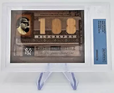 1/1 2005 Babe Ruth-hr Materials-game Used Bat #108 Playoff-prime Cuts-biography • $1499.99