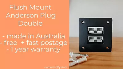 $24.95 • Buy Flush Mount Double Anderson Plug Panel SB50 50Amp PLUS FREE Dust/Insect Cover
