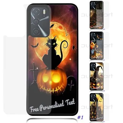 Personalised Text Glass Phone Case For OPPO R17/R15/R11/R9 Series - Halloween • $19.98