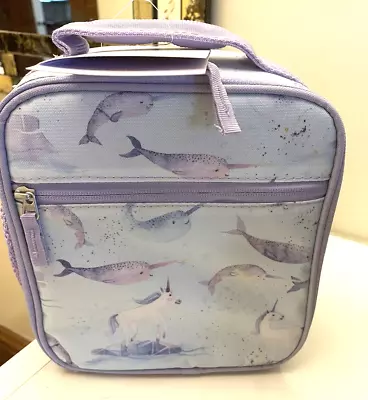 School Pottery Barn Disney LUNCH BOX Unicorn Bag Dolphin Holiday Gift Girl  • $38.97