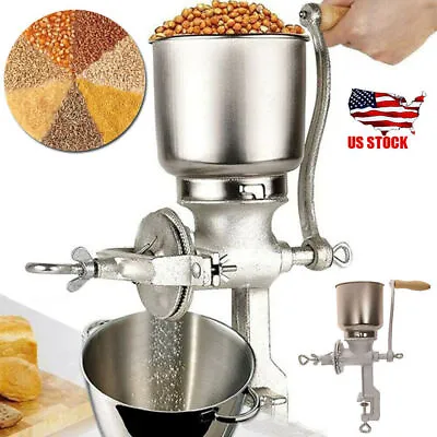 Grinder Corn Coffee Wheat Manual Hand Grains Iron Nut Mill Crank Food Oats USA • $31.99