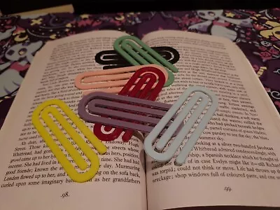 Giant Paperclip Bookmark 3D Printed Plastic Multiple Colours • £3.25