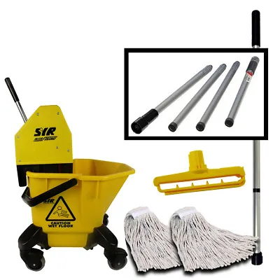 SYR Kentucky Large TC 20 Litre Mop Bucket Set With 4 Way Fold Down Handle YELLOW • £72.95