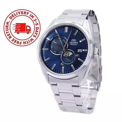 Orient Contemporary Sun & Moon Blue Dial Automatic RA-AK0308L10B Men's Watch • $224.51