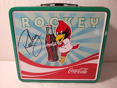 Memphis Redbirds MiLB Metal Lunch Pail - Signed By  Rockey  Mascot - FREE S&H • $18.99