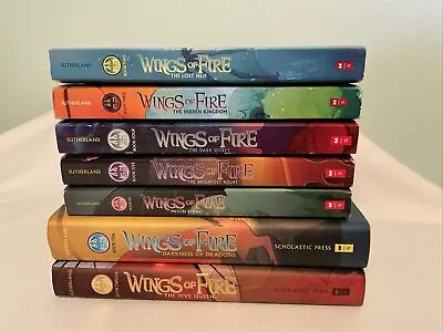Lot Of 7 Wings Of Fire Book Series  2 3 4 5 6 PB & 10 12 HB  Tui T Sutherland • $24.99