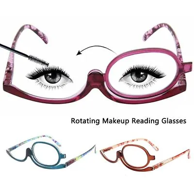 Glasses Rotating Makeup Reading Glasses Folding Eyeglasses Cosmetic Glasses • £4.14