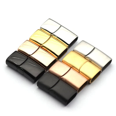 £4.31 • Buy Stainless Steel Magnetic Clasps Leather Weave Cord End Bracelet Jewelry Making B