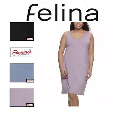 Felina Ladies' 2 Pack Sleep Dress Cotton Modal Stretch Tagless | F41 • $16.45