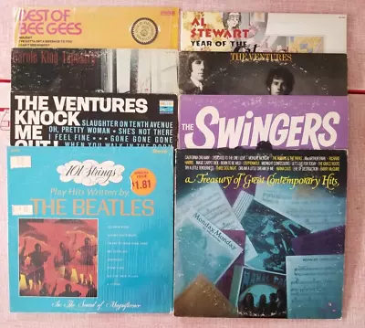 Lot Of 8 ROCK Original Vinyl LP Records - Bee Gees Carole King And More • $35