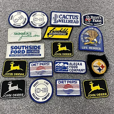 Vintage Patch Lot Sew On Hat Cap Farm Advertising Mining Work 80s 90s Y2K AB12 • $39.91