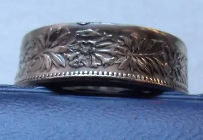 Swiss Silver Mens Coin Ring Size 12 Or Sized By Request. Oak Leaf Clusters 9g's • $95.40