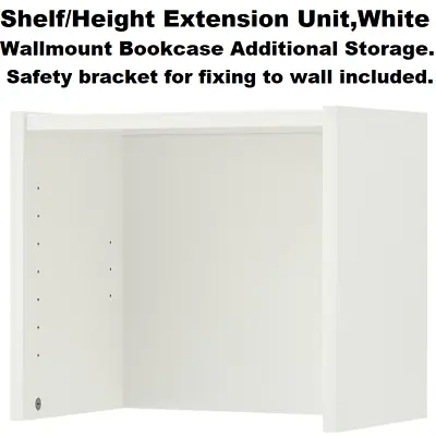 IKEA BILLY Bookcase Shelf/Height Extension Unit White Top Wall Mount Storage NEW • £43.52