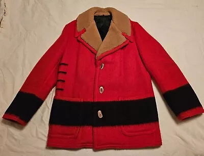 Vintage Hudson's Bay Coat From Marlboro 100% Wool Antler Buttons Size 44 • $500