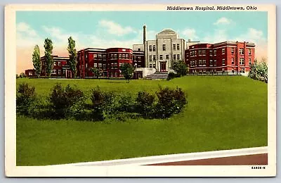 Middletown Ohio~Middletown Hospital & Grounds~1938 Linen Postcard • $8.99