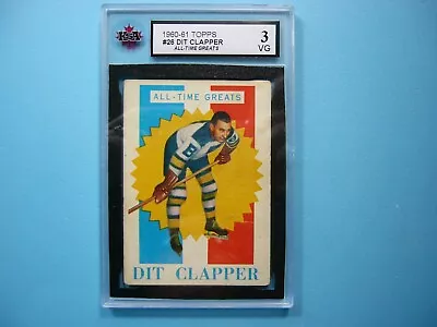 1960/61 Topps Nhl Hockey Card #26 Dit Clapper Otg Ksa 3 Vg Nice 60/61 Topps • $49.99