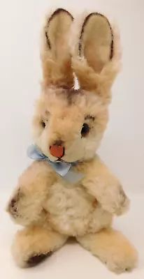 VNTG 1960s 13  Steiff #462500 DRALON RABBIT Dralon Bunny Orig Ribbon No IDs • $29.99