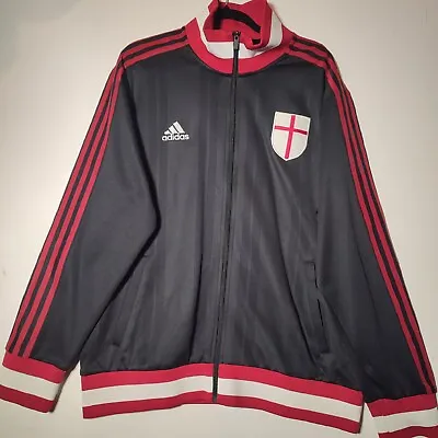 AC Milan 2014 - 2015 Adidas Tracksuit Top Jacket | Men's Large • £25