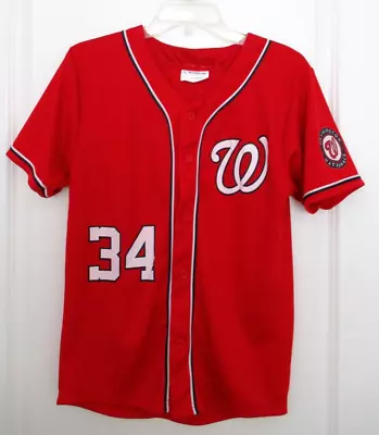 Washington Nationals Jersey Bryce Harper #34 Red MLB Youth Size XL • $18.99