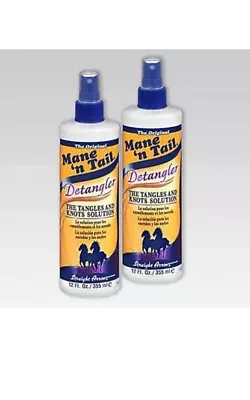 Mane N Tail Original Moisturizing Hair Detangler Spray Solution 12 Oz Pack Of 2 • $16.99