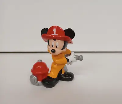 Disney Mickey Mouse Fireman Fire Hose Hydrant 2.5 Inch PVC Figure Applause • $8.49