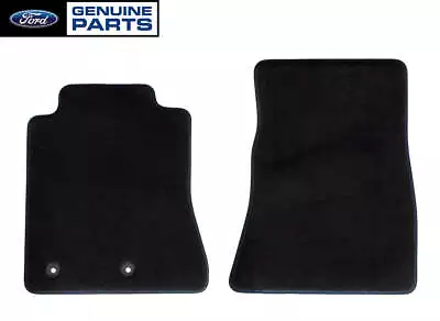 2015-2023 Mustang Genuine Ford 2pc Front Floor Mats Black W/ Blue Stitching • $109.95