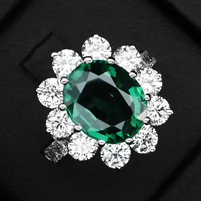 Vivid Green Tsavorite Garnet 3.50Ct 925 Sterling Silver Handmade Rings Size 7 • $24.99