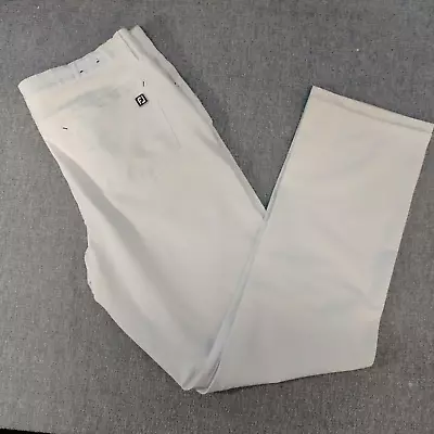 FootJoy Athletic Fit Chino Pant Men Size 35X32 Golf Stretch Performance White FJ • $29.19