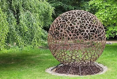 X-LARGE Horseshoe Sculpture Garden Feature Sphere Ball Feature 2.5 M With STAND • £2899
