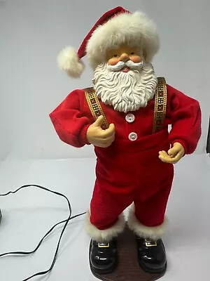 Vintage 1998 Jingle Bell Rock Santa Claus Animated Dancing Musical Tested Works • $87.99