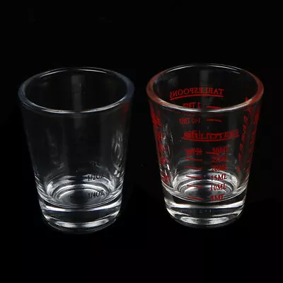 1Pc 50/100 ML Glass Measuring Cup With Scale Shot Glass Liquid Glass Ounc^Z8 • £5.37