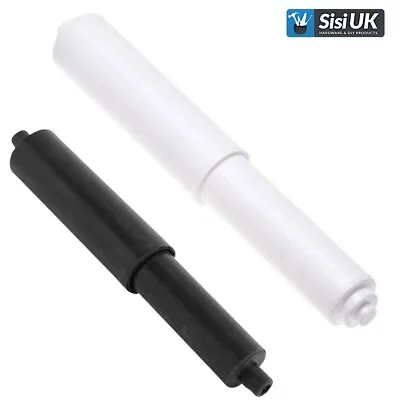 Toilet Roll Spindle White Or Black Spring Loaded Tissue Paper Loo Holder Roller! • £3.75