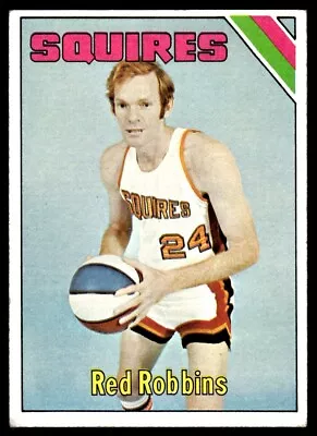 1975-76 Topps Basketball Card Red Robbins Virginia Squires #295 EX • $1