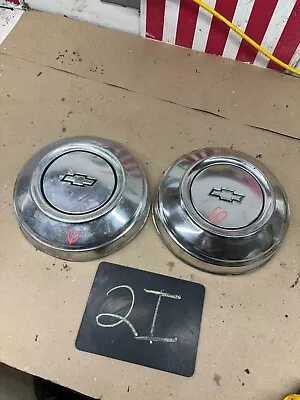 Two 60s Center Caps Gm Impala Camaro Nova Chevelle 10  Poverty Copo Wheel Rim Ca • $19.99