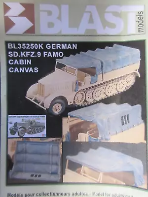 BLAST 1/35 Sd.Kfz.9 FAMO CABIN CANVAS  #BL35250K • $7.50