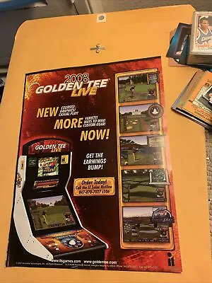 $6.49 • Buy ORIGINAL Golden Tee Golf 2008 Live Arcade Video Game AD FLYER