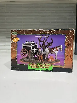 Lemax Spooky Town Gruesome Grave Digger Cemetery 53511 Horse Drawn Hearse • $13.99
