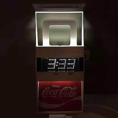NEW 1977 Vintage Coca Cola Coke Light Up Clock By Everbrite Model G019 DEAD MINT • $939.01