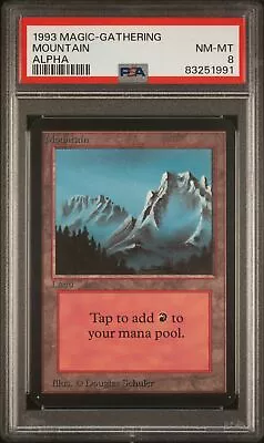 Mountain - Alpha - MTG - NM To Mint - PSA 8. More MTG In Store • $66.49