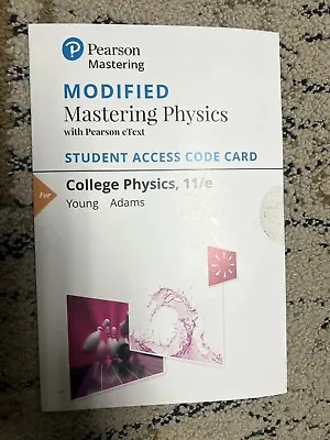 Modified Mastering Physics With Pearson EText -- Standalone Access Card --... • $60