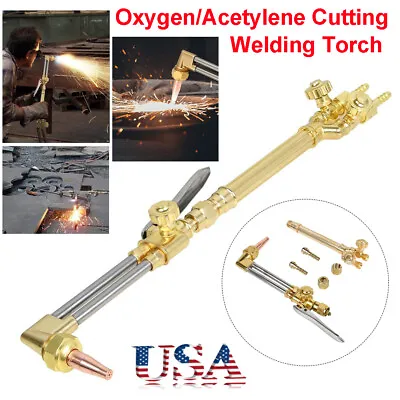 Heavy Duty Victor Style CA1350 100FC Oxygen Acetylene Cutting Welding Torch Set • $46