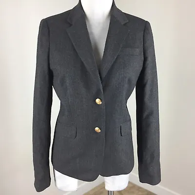 J Crew S 6 Charcoal Gray Wool Hacking Jacket Riding Blazer Excellent • $49.99