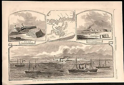 Ship Island Louisiana General Phelps's Brigade 1862 Civil War Navy Steamships • $34.95
