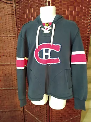 CCM Montreal Canadiens Retro Hoodie Adult  Large NHL Hockey Habs Shirt • $16.83