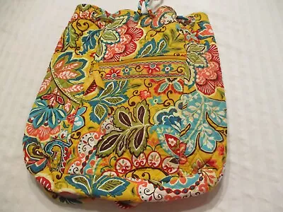 Vera Bradley Book Bag Provencal Backpack Campus Yellow Floral Excellent • $16.99