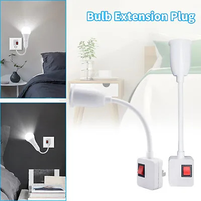 $8.95 • Buy E27 Light Bulb Socket Adapter With Switch Flexible Extension Plug Lamp Holder US