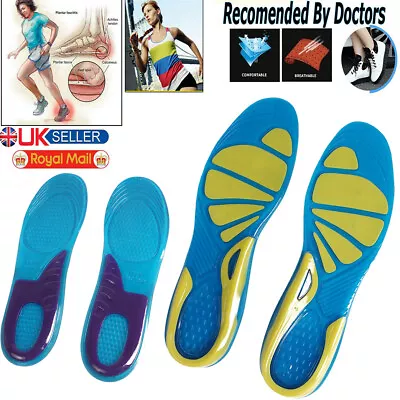 Work Boots Gel Insoles Shoe Inserts Orthotic Arch Support Pads Massaging Feet • £5.23